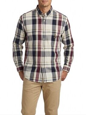 CHAPS Vintage  Men's Cotton Lightweight Plaid Buttondown Shirt